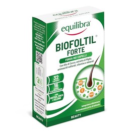 Equilibra Biofoltil Forte, Integratore per Capelli, Unghie e Pelle, con Olio di Cocco per il Trofismo della Cute, Estratto di Miglio, Aminoacidi Solforati, Biotina, Zinco, Selenio, 32 Capsule