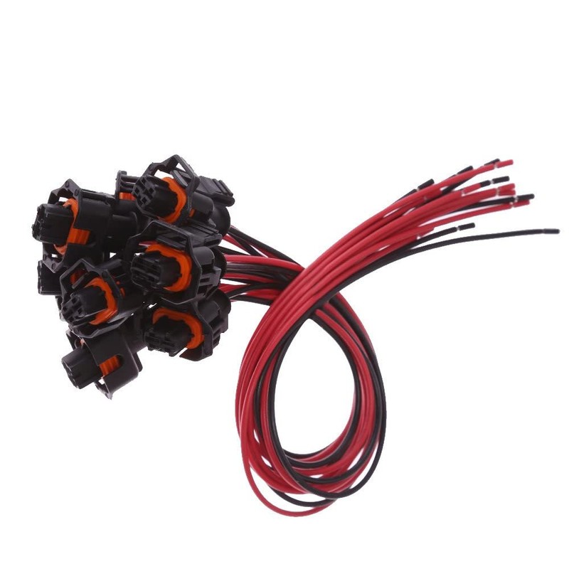 8-Pack Fuel Injector Connector Harness Pigtail Plug for 6.6L Duramax