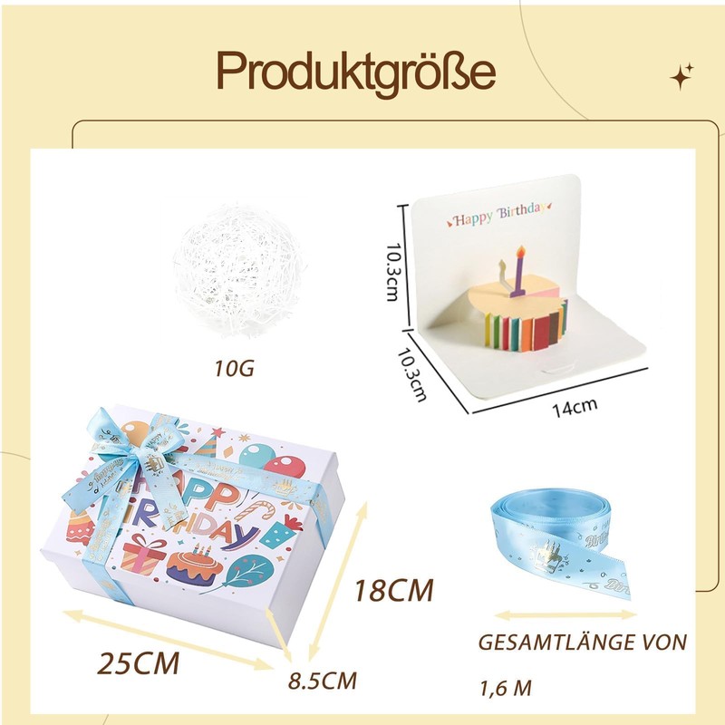 1 x Birthday Gift Box, 25 x 18 x 8.5