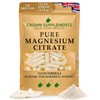 Pure Magnesium Citrate Capsules | Elemental Magnesium 15.3% | Clean