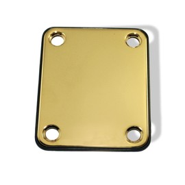 Neck Plate with cushion, Electric, 2 x 2 1/2", Gold, Steel