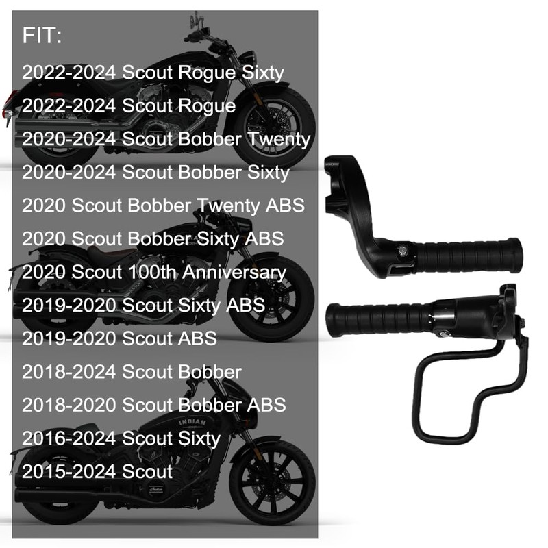 MOJINLI Motorcycle Passenger Foot Pegs for 2015-2025 Indian Scout, Scout