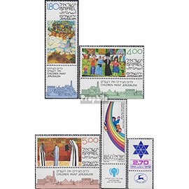 Prophila Collection Israel 808-810,811,812 with Tab (complete excl. 1979 Children's painting, children, star of David (stamp for collectors)