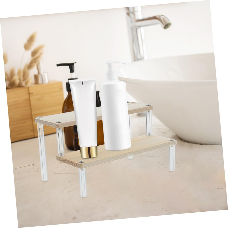 Ciieeo Acrylic Tiered Display Stand for Jewelry and Cosmetics Organizer