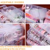 HomDSim Washi Tape Box Organizer Storage,Divider Closet Container,with 30 Adjustable
