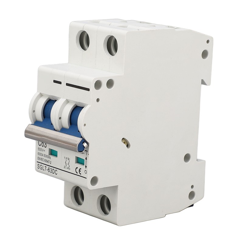 DC500V 2P Miniature DC Circuit Breaker Short Circuit Overload Protection
