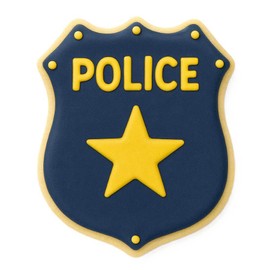Police Badge/Hwy Sign Shield 4 Inch Cookie Cutter from The Cookie Cutter Shop – Tin Plated Steel – Made in the USA