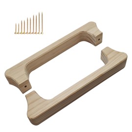 BESTNEWIE Large Wooden Door Pull Handle, 11.7 Inches - Suitable for Sauna Doors and Any Door Up to 2.5 Inches, Thick Sauna Room Accessory