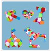 TANCH Fidget Magic Snake Cube Puzzles Twist Ruler Speed Cubes