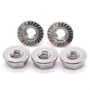 Glvaner M12-1.75 Thread Size (10 pcs) Stainless Steel Serrated Flange