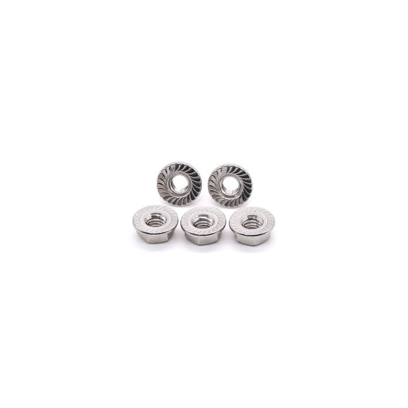 Glvaner M12-1.75 Thread Size (10 pcs) Stainless Steel Serrated Flange