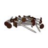 50 x Brown UPVC 30mm Poly Top Pins Nails Plastic