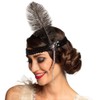 Boland 10102276 Gangster Charleston 00620 Feathered Band Black, One Size