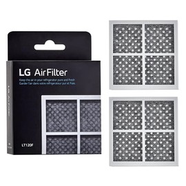 LG Refrigerator Air Filter Replacement 2 Count Carbon Fibre Resin ADQ73214404