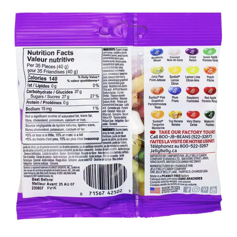 Jelly Belly 66120 3.5 Oz. Jelly Belly® Fruit Bowl Mix