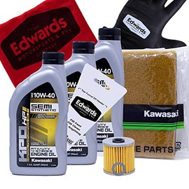 Edwards Oil Change Kit fits 1999-2011 Kawasaki 220 250 300 Bayou ATV with Air Filter