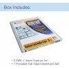 C-Line Business Card Holder Pages, Poly with Tabs/Inserts, 20 Cards/Page,