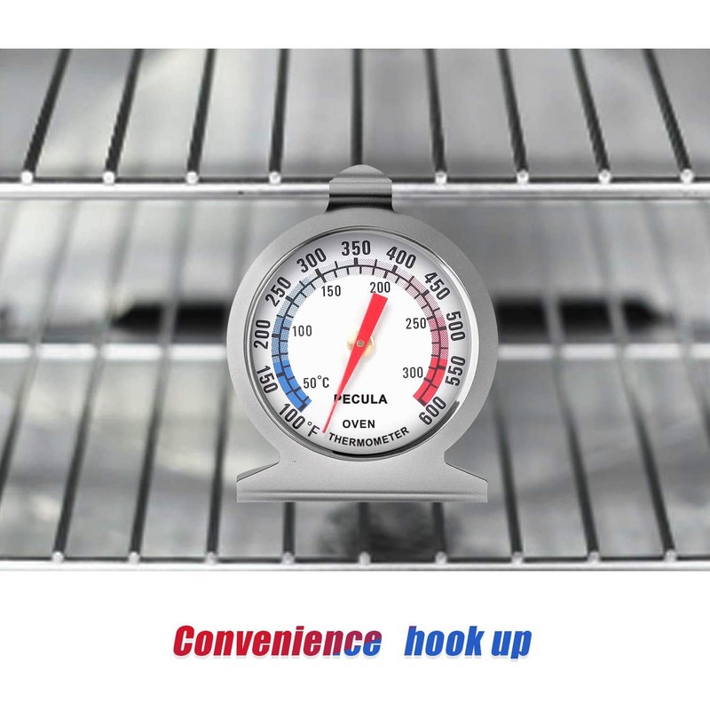 Oven Thermometer 50-300°C/100-600°F, Oven Grill Fry Chef Smoker Thermometer Instant