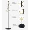 BUZUYE Coat rack,Coat rack freestanding with gold hooks,Entryway metal coat