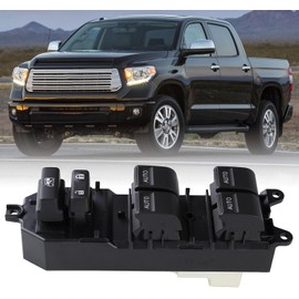 Driver Side LED Power Window Switch 84820-0R040 for Toyota for Tundra 2007-2021 Auto Down Up Control Switch Button LED Left Master Window Switches Replace 848200R040