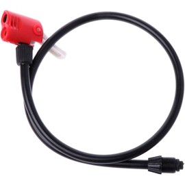 Bicycle Pump Hose, 67cm Bike Pump Hose, Black and Red Bike Bicycle Handy Portable Air Pump, Tire Inflator Replacement Hose Accessories