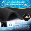 TIXANF TIXANF 24FT Pool Liner Pad,Seamless Above Ground Pool Liner,Pre-Cut