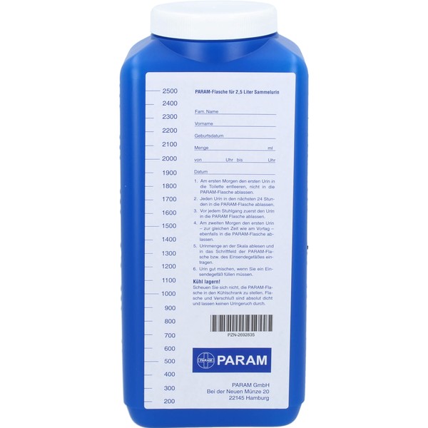 PARAM-Flasche für 2,5 Liter Sammelurin, 1 St. Flaschen