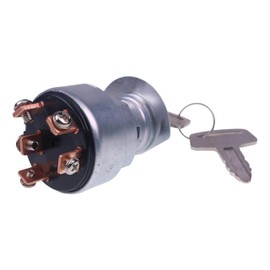YUXSOUQ Ignition Starter Switch 66706-55120 1E013-63590 W/ 2 Keys Compatible with Kubota Tractor B5100 B6100 B7100 V1505 Engine D600 D850 D950 D905 D1005 D1105 V1305