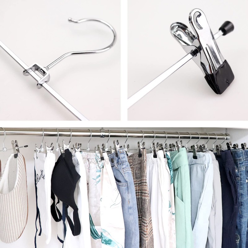Roropoco Pants Hanger, Skirt Hanger, Clip Hanger, Non-slip, For Slacks,