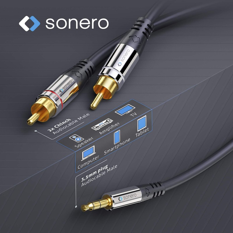 Sonero S-AC600-075 Premium Audio Adaptor Cable 7.50 m 3.5 mm