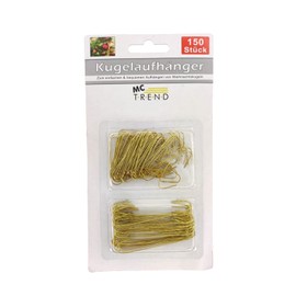 MC Trend Christmas Baubles Tree Hook Hanger for Christmas Tree Decorations Hooks Christmas Tree Gold (150 Tree Hooks)