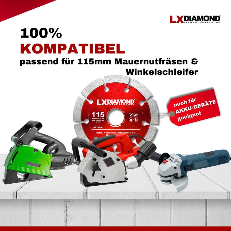 LXDIAMOND Diamond Cutting Disc 250 mm x 25.4 mm -