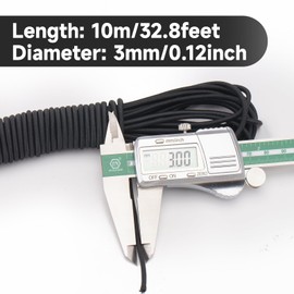 KINGLAKE Bungee Cord Elastic Shock Cord 3mm x 10m Stretchy Black Bungee Rope Elastic String for Tarpaulin Trailer Camping Tent Backpack Repairing