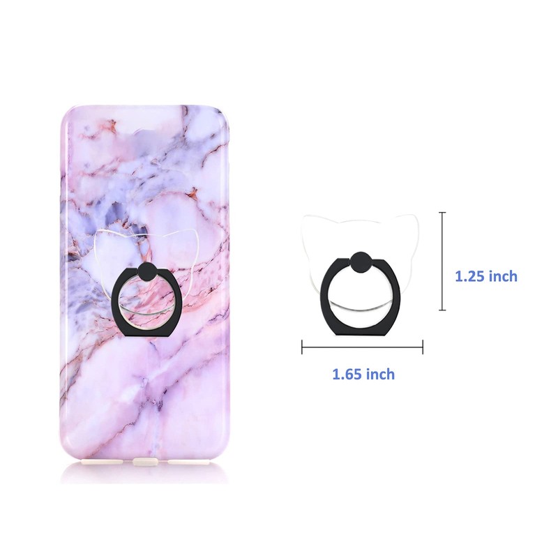Transparent Cat Cell Phone Ring Holder Kickstand,360 Rotation Clear Cat