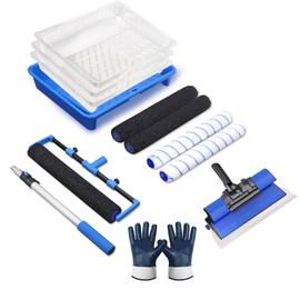 BERXOL Paint Roller Kit, Disposable Paint Tray Liners, (Texture Roller for Drywall mud)