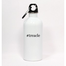 Los Drinkware Hermanos #Treacle - Hashtag White Water Bottle with Carabiner 20oz