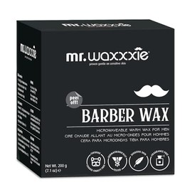 Cera Depilatoria Para Barba Mr Microwaveable Barber Wax De 6,7 Fl Oz - Cera Depilatoria Para Barba Para Hombres Que Arregla Los Bordes Y Elimina Los Pelos Suelt Gris 0,04 Onzas (Paquete De 1)