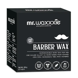 Cera Depilatoria Para Barba Mr Microwaveable Barber Wax De 6,7 Fl Oz - Cera Depilatoria Para Barba Para Hombres Que Arregla Los Bordes Y Elimina Los Pelos Suelt Gris 0,04 Onzas (Paquete De 1)