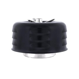 United Pacific 111165 4” Round Short Neck Louvered Air Cleaner w/3-Wing Screw for Carburetors w/ 2-5/16” Neck, Protective Coating – 2-5/16” – One Unit