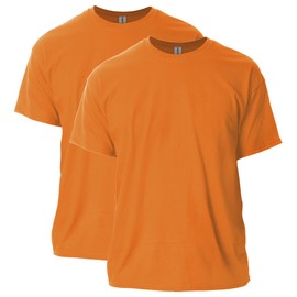 Gildan Adult Ultra Cotton T-Shirt, Style G2000, Multipack, Orange (2-Pack), 3X-Large