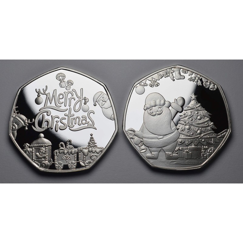 The Commemorative Coin Company MERRY CHRISTMAS .999 Silver Commemorative. Santa