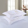 MarCielo 2 Pack Pillow Shams King Size Pillow Cover Embroidery
