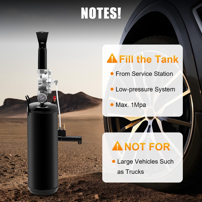 8L Portable Tire Inflator Air Compressor with Digital Gauge
