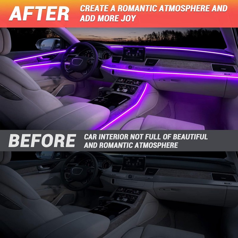 Car LED Interior Lighting, 6 m / 6 in 1