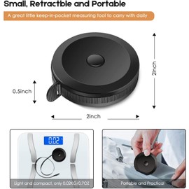 A1SONIC® Tape Measure The Measuring Tape for Body Size Measurement and Small Sewing Tape Measure for Tailors 60 Inch 150 cm Black