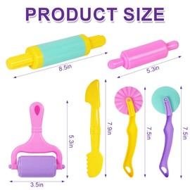 HAMKU 15-Piece Kneading Accessory Set with Robust Kneading Tools, Kneading Accessories for Children's Clay from 2 Years, Includes Plasticine Tools, Kneading Tool Ideal for Magic Sand and Kitchen Toys