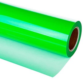 guangyintong PU Fluorescent Heat Transfer Vinyl Neon HTV-12in X 12ft Roll for T-Shirt Strechy Soft Thin (Neon Green 12ft)