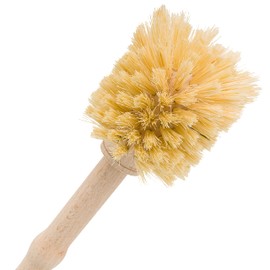 Redecker Food Processor Brush, Extra Stiff Tampico Fibre Bristles, Handmade Beech Wood Handle, Vegan, Made in Germany