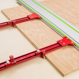 Parallel Rail System 90 Degree Rail System Circular Saw Track Set, Aluminum Alloy Circular Saw Accessories Rail Joining Set for Circular Saw