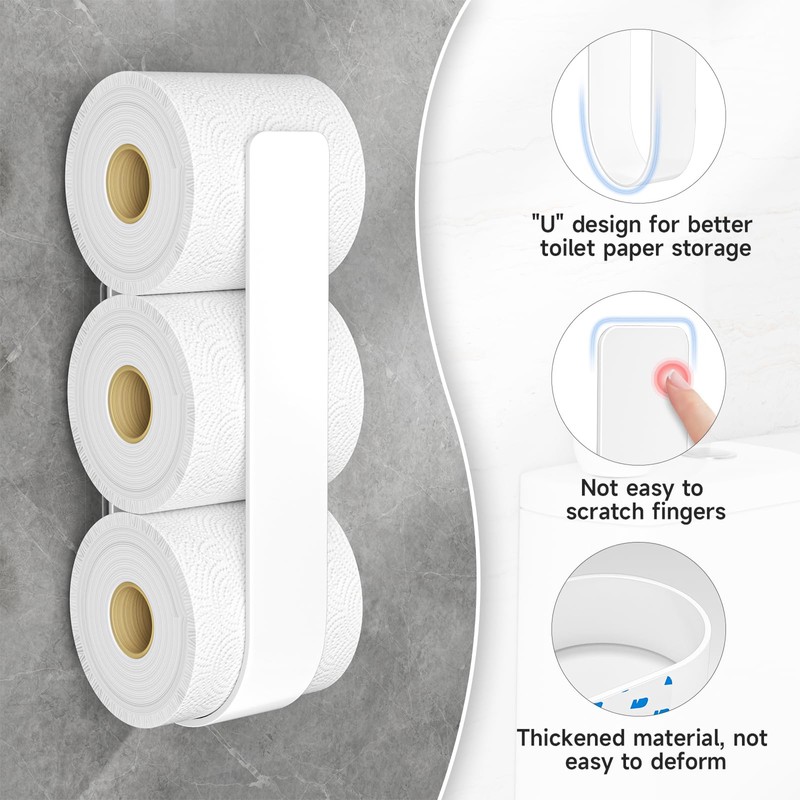 Toilet Paper Storage Wall Mount, Extra Toilet Paper Storage Holder